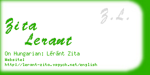 zita lerant business card
