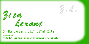 zita lerant business card